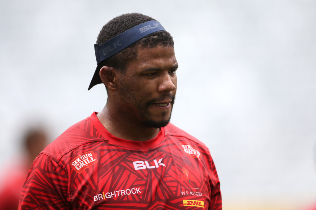 Marvin Orie during the Stormers Captains Run held at the Cape Town Stadium in Cape Town on 26 November 2021