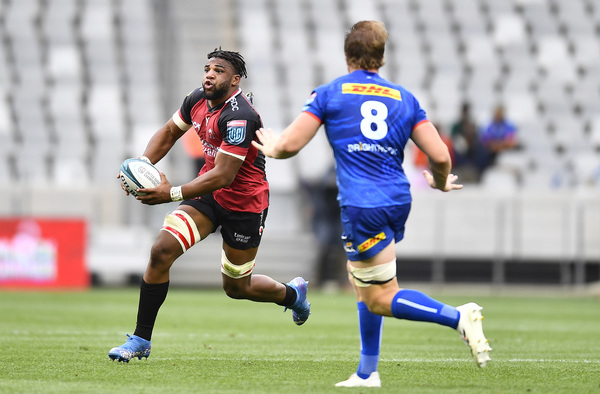 CAPE TOWN, SOUTH AFRICA - DECEMBER 04: Vincent Tshituka of the Lions during the United Rugby Championship match between DHL Stormers and Emirates Lions at DHL Stadium on December 04, 2021 in Cape Town, South Africa.