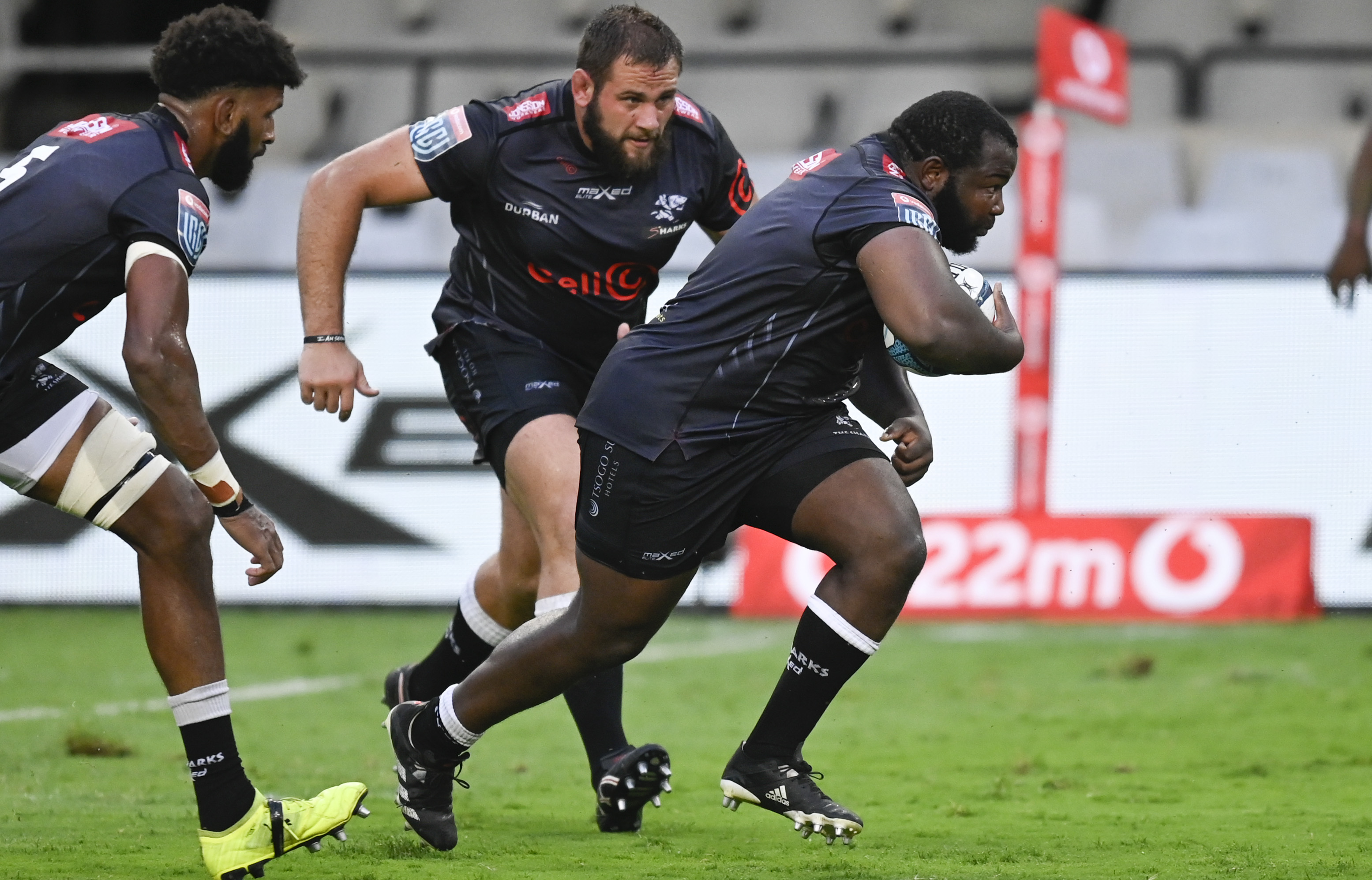 Ox Nche of the Sharks during the United Rugby Championship 2021/22 match between the Sharks and Stormers held at Kings Park in Durban on 29 January 2021 ©Gerhard Duraan/BackpagePix
