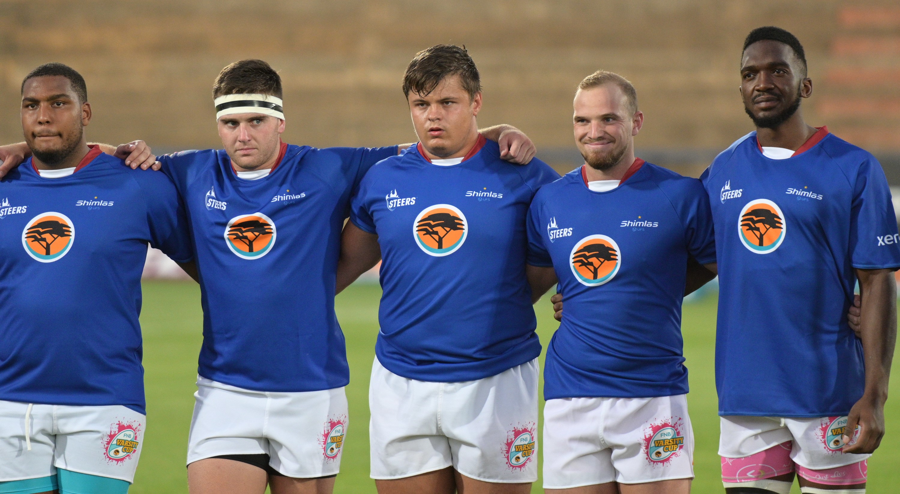 Singing of the anthem during the match between the FNB Shimlas and FNB Maties at Shimlapark in Bloemfontein. 21 February 2022