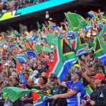 CAPE TOWN, SOUTH AFRICA - DECEMBER 15: South African Fans during day 3 of the 2019 HSBC Cape Town Sevens at Cape Town Stadium on December 15, 2019 in Cape Town, South Africa.