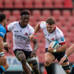 JOHANNESBURG, SOUTH AFRICA - JANUARY 29: Jaco Kriel of the Emirates Lions in action during the United Rugby Championship match between Emirates Lions and Vodacom Bulls at Emirates Airline Park on January 29, 2022 in Johannesburg, South Africa.