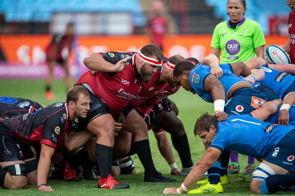 PRETORIA, SOUTH AFRICA - FEBRUARY 05: Carlu Sadie of the Emirates Lions in action during the United Rugby Championship match between Vodacom Bulls and Emirates Lions at Loftus Versveld Stadium on February 05, 2022 in Pretoria, South Africa. (Photo by Anton Geyser/Gallo Images)