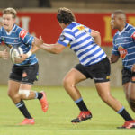 KIMBERLEY, SOUTH AFRICA - FEBRUARY 18: Theo Boshoff of Tafel Lager Griquas during the Carling Currie Cup match between Tafel Lager Griquas and DHL Western Province at Tafel Lager Park on February 18, 2022 in Kimberley, South Africa. (Photo by Charle Lombard/Gallo Images/BackpagePix)