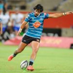 KIMBERLEY, SOUTH AFRICA - FEBRUARY 18: Alex-Zander du Plessis of Tafel Lager Griquas during the Carling Currie Cup match between Tafel Lager Griquas and DHL Western Province at Tafel Lager Park on February 18, 2022 in Kimberley, South Africa. (Photo by Charle Lombard/Gallo Images)
