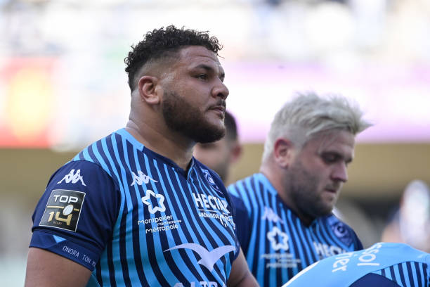 Mohamed Haouas of Montpellier during the Top 14 match between Montpellier and Bayonne at GGL Stadium on May 11, 2021 in Montpellier, France.