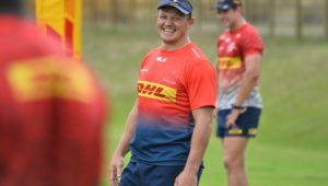 CAPE TOWN, SOUTH AFRICA - FEBRUARY 15: Deon Fourie during the joint DHL Western Province and DHL Stormers training session at High Performance Centre on February 15, 2022 in Cape Town, South Africa.