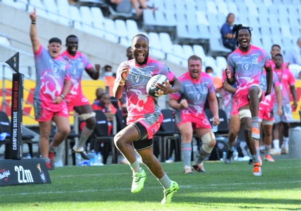 CAPE TOWN, SOUTH AFRICA - MARCH 23: Tapiwa Mafura of Airlink Pumas during the Carling Currie Cup match between DHL Western Province and Airlink Pumas at DHL Stadium on March 23, 2022 in Cape Town, South Africa. (Photo by Grant Pitcher/Gallo Images)