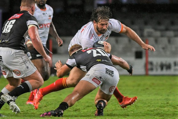 DURBAN, SOUTH AFRICA - MARCH 23: Frans Steyn of the Toyota Cheetahs during the Carling Currie Cup match between Cell C Sharks and Toyota Cheetahs at Hollywoodbets Kings Park on March 23, 2022 in Durban, South Africa. (Photo by Darren Stewart/Gallo Images)