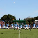 PORT ELIZABETH, SOUTH AFRICA - MAY 06: Grey High School during the Premier Interschools match between Grey High School and Paul Roos Gymnasium at Grey High School on May 06, 2017 in Port Elizabeth, South Africa.