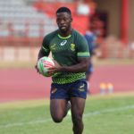 JOHANNESBURG, SOUTH AFRICA - JUNE 11: Lubabalo Dobela during the Practice Match between Springbok Sevens and All Stars at Johannesburg, South Africa