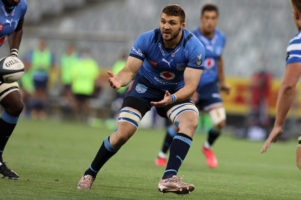 CAPE TOWN, SOUTH AFRICA - JANUARY 19: Cyle Brink of the Vodacom Bulls getting the ball during the Carling Currie Cup match between DHL Western Province and Vodacom Bulls at DHL Stadium on January 19, 2022 in Cape Town, South Africa. (Photo by EJ Langner/Gallo Images)