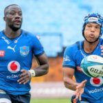PRETORIA, SOUTH AFRICA - FEBRUARY 05: Kurt-Lee Arendse of the Vodacom Blue Bulls in action during the United Rugby Championship match between Vodacom Bulls and Emirates Lions at Loftus Versveld Stadium on February 05, 2022 in Pretoria, South Africa. (Photo by Anton Geyser/Gallo Images)