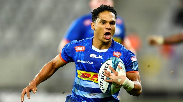 CAPE TOWN, SOUTH AFRICA - APRIL 22: Herschel Jantjies of the Stormers during the United Rugby Championship match between DHL Stormers and Glasgow Warriors at DHL Stadium on April 22, 2022 in Cape Town, South Africa. (Photo by Ashley Vlotman/Gallo Images)