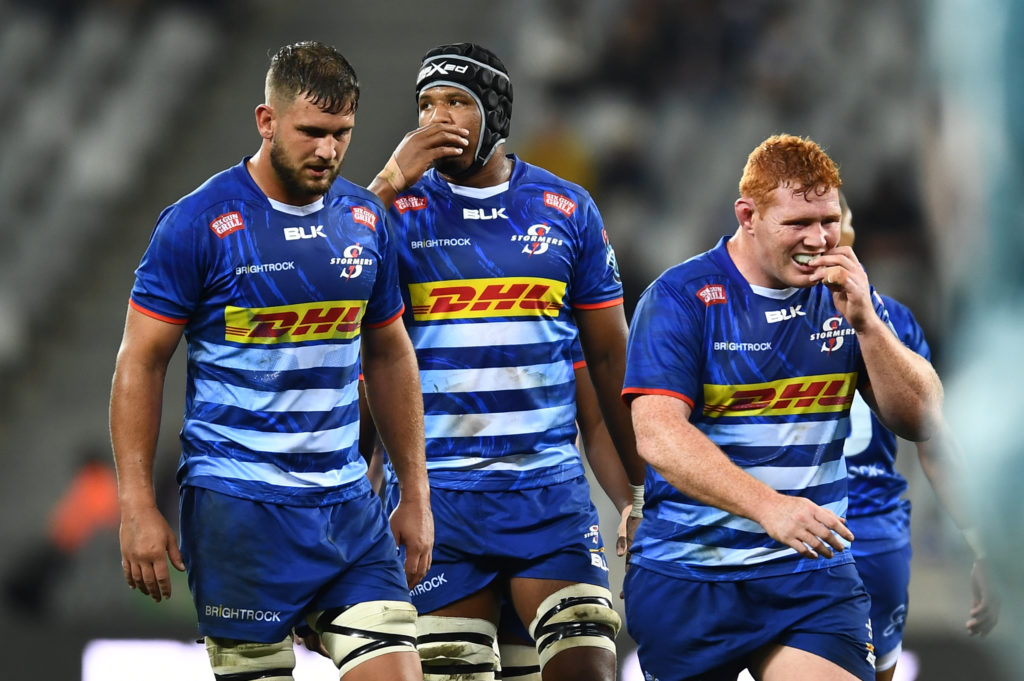 CAPE TOWN, SOUTH AFRICA - APRIL 30: Marvin Orie of the Stormers during the United Rugby Championship match between DHL Stormers and Leinster at DHL Stadium on April 30, 2022 in Cape Town, South Africa.