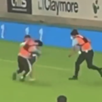 Watch: Pitch invader gets slammed