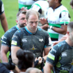 Ospreys' Alun Wyn Jones and George North (right) appears dejected after the final whistle during the Heineken Challenge Cup match at Liberty Stadium, Swansea. Picture date: Saturday April 3, 2021.