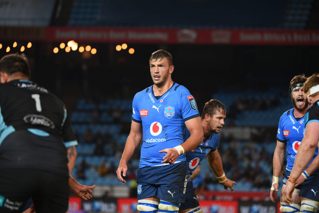 PRETORIA, SOUTH AFRICA - APRIL 23: Kurt-Lee Arendse of the Vodacom Bulls during the United Rugby Championship match between Vodacom Bulls and Benetton Rugby at Loftus Versfeld on April 23, 2022 in Pretoria, South Africa.
