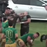 Watch: Kiwi prop slugs teammate