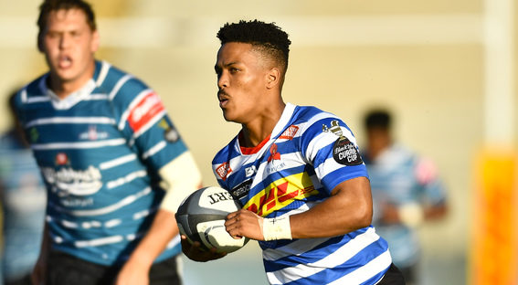 STELLENBOSCH, SOUTH AFRICA - JUNE 03: Angelo Davids of WP during the Carling Currie Cup match between DHL Western Province and Windhoek Draught Griquas at Danie Craven Stadium on June 03, 2022 in Stellenbosch, South Africa. (Photo by Ashley Vlotman/Gallo Images)