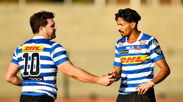 STELLENBOSCH, SOUTH AFRICA - JUNE 03: Timothy Swiel (captain) of WP celebrate after scoring a try during the Carling Currie Cup match between DHL Western Province and Windhoek Draught Griquas at Danie Craven Stadium on June 03, 2022 in Stellenbosch, South Africa. (Photo by Ashley Vlotman/Gallo Images)