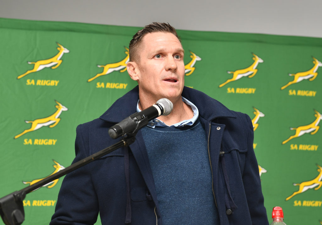 STELLENBOSCH, SOUTH AFRICA - JUNE 14: Jean de Villiers during the Junior Springboks capping ceremony at Markotter Clubhouse on June 14, 2022 in Stellenbosch, South Africa.