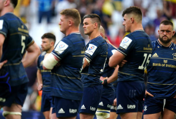 Leinster's Johnny Sexton looks dejected following defeat against La Rochelle after the Heineken Champions Cup final at the Stade Velodrome, Marseille. Picture date: Saturday May 28, 2022.