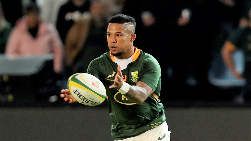Elton Jantjies of South Africa during the 2022 Castle Lager Incoming Series match between South Africa and Wales at Loftus Stadium, Pretoria on the 02 July 2022 ©Muzi Ntombela/BackpagePix