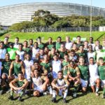 The SA Schools and SA Schools A teams after their match in Green Point