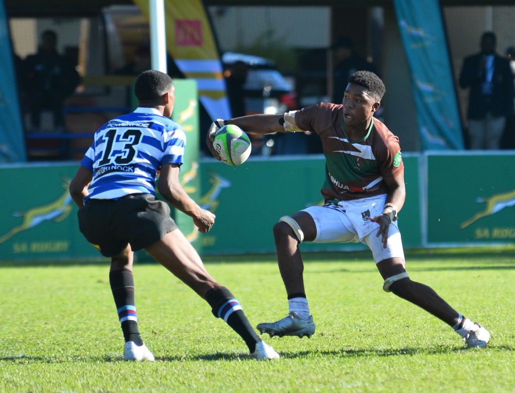 CAPE TOWN, SOUTH AFRICA - JULY 06: Sibabalwe Mahashe of Border U18 during the match between Western Province XV U18 and Border U18 on day 3 of the SA Rugby U18 Craven Week at Rondebosch Boys' High School on July 06, 2022 in Cape Town, South Africa.