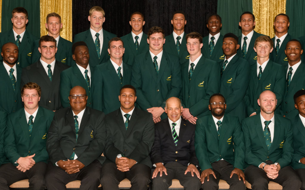 PAARL, SOUTH AFRICA - JULY 12: SA Schools team photo during the SA Schools blazer presentation and team photo at Hoer Landbouskool Boland on July 12, 2022 in Paarl, South Africa.
