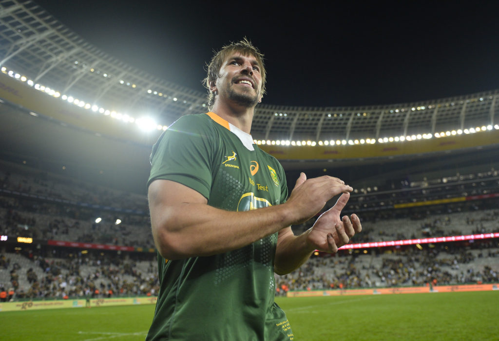 CAPE TOWN, SOUTH AFRICA - JULY 16: Eben Etzebeth of South Africa during the 3rd Castle Lager Incoming Series test match between South Africa and Wales at DHL Stadium on July 16, 2022 in Cape Town, South Africa.