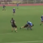 Watch: Defender forgets rules of engagement