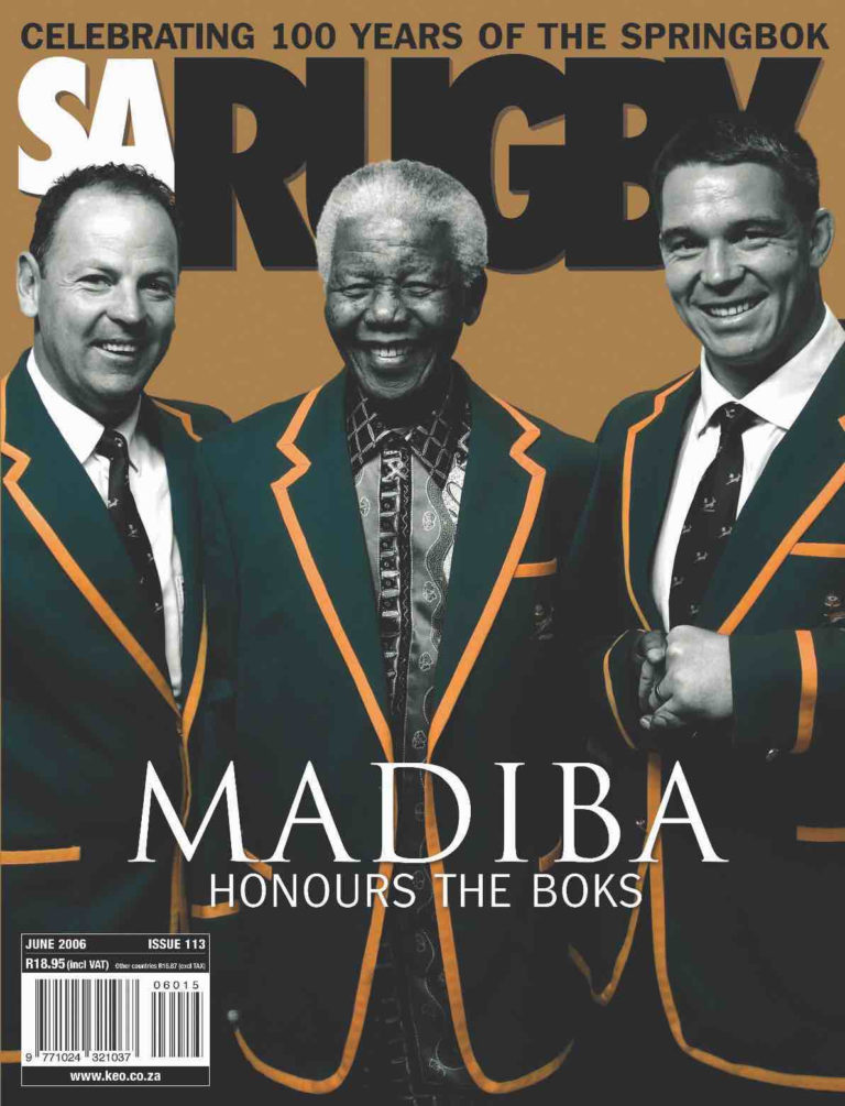 SA Rugby magazine cover Mandela