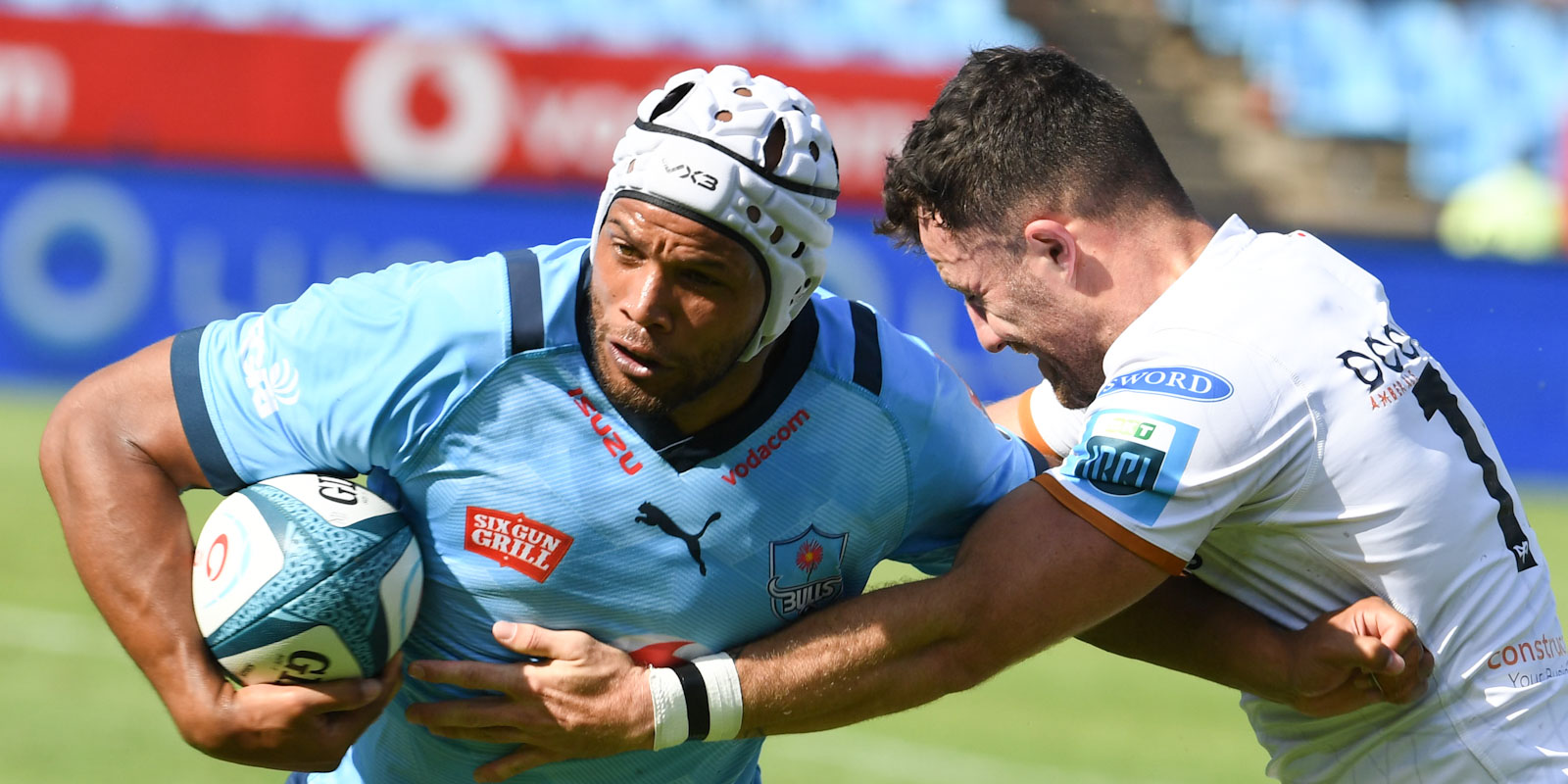 PRETORIA, SOUTH AFRICA - NOVEMBER 26: Nizaam Carr of the Bulls during the United Rugby Championship match between Vodacom Bulls and Ospreys at Loftus Versfeld on November 26, 2022 in Pretoria, South Africa. (Photo by Lee Warren/Gallo Images)