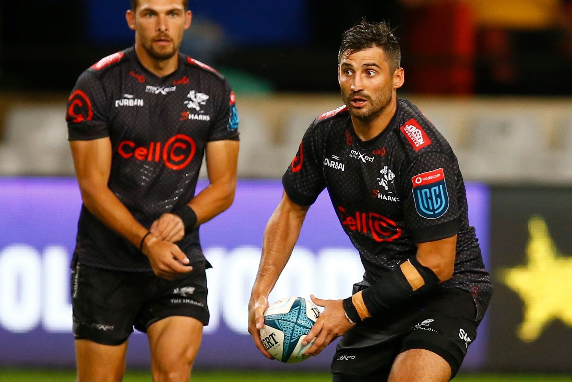 Mandatory Credit: Photo by Steve Haag/INPHO/Shutterstock/BackpagePix (13639544at) Cell C Sharks vs Cardiff Rugby . Cell C Sharks' Lionel Cronje BKT United Rugby Championship, Hollywoodbets Kings Park, Durban, South Africa - 27 Nov 2022