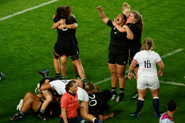 New Zealand celebrate their World Cup final win