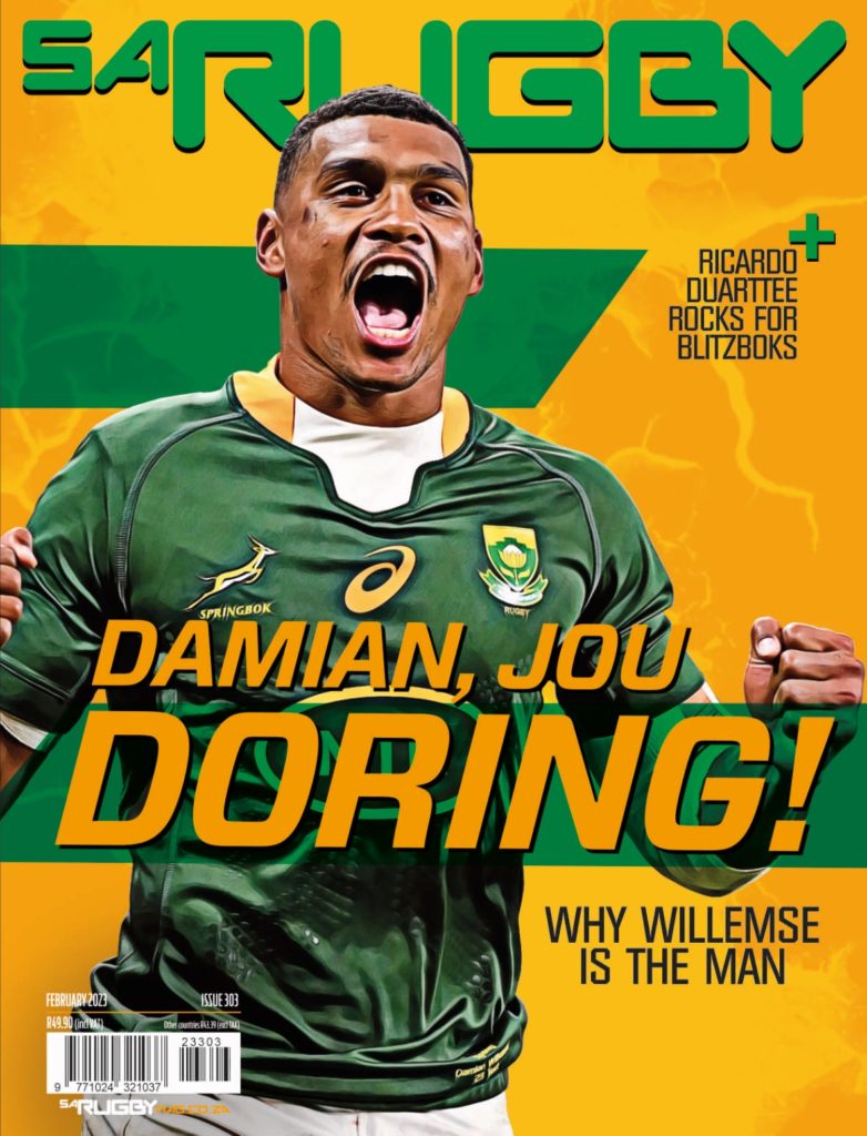 SA Rugby magazine cover Damian Willemse