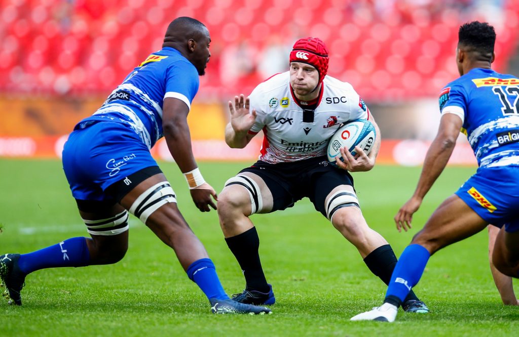 Emirates Lions vs DHL Stormers . Francke Horn of the Emirates Lions BKT United Rugby Championship, Emirates Airlines Park, Johannesburg, South Africa - 29 Oct 2022