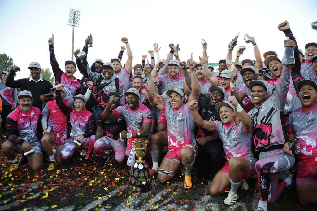 Trophy ceremony during the Carling Currie Cup 2022 Final between the Griquas and Pumas held at Windhoek Draught Park in Kimberley on 25 June 2022