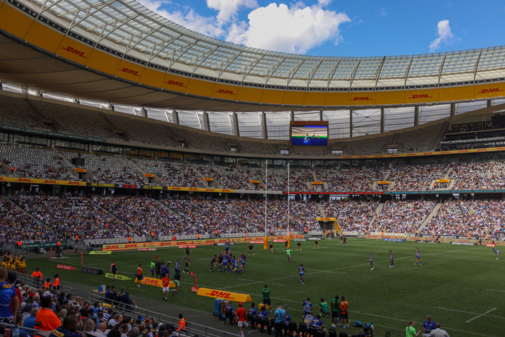 CAPE TOWN, SOUTH AFRICA - MARCH 04: GV during the United Rugby Championship match between DHL Stormers and Cell C Sharks at DHL Stadium on March 04, 2023 in Cape Town, South Africa.