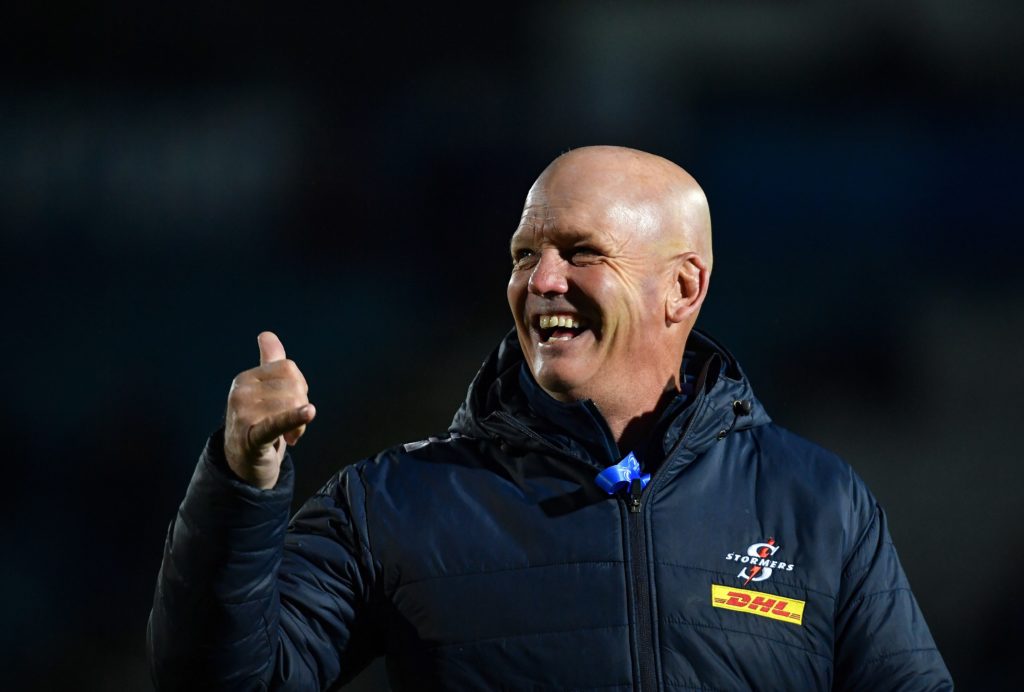 DUBLIN, IRELAND - MARCH 24: DHL Stormers head coach John Dobson before the United Rugby Championship match between Leinster and DHL Stormers at RDS Arena on March 24, 2023 in Dublin, Ireland.