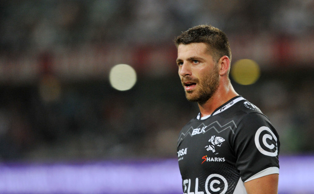Willie le Roux of the Sharks during the 2016 Super Rugby match between Sharks and Emirates Lions at Kings Park Stadium, Durban Kwa-Zulu Natal on 09 April 2016