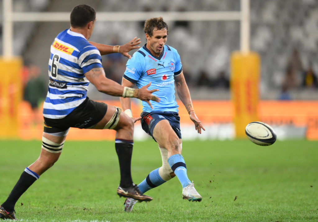 Johan Goosen of the Blue Bulls during the 2023 Currie Cup match between Western Province and Blue Bulls held at Cape Town Stadium in Cape Town on 29 April 2023