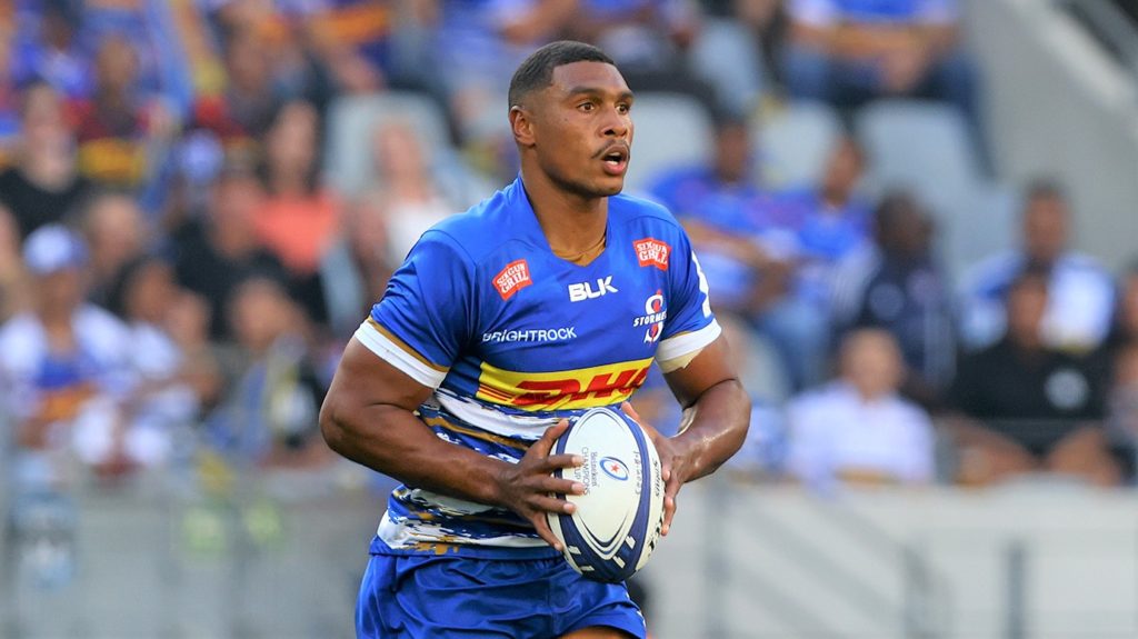 CAPE TOWN, SOUTH AFRICA - APRIL 01: Damian Willemse of the DHL Stormers during the Heineken Champions Cup, round of 16 match between DHL Stormers and Harlequins at DHL Stadium on April 01, 2023 in Cape Town, South Africa. (Photo by EJ Langner/Gallo Images)