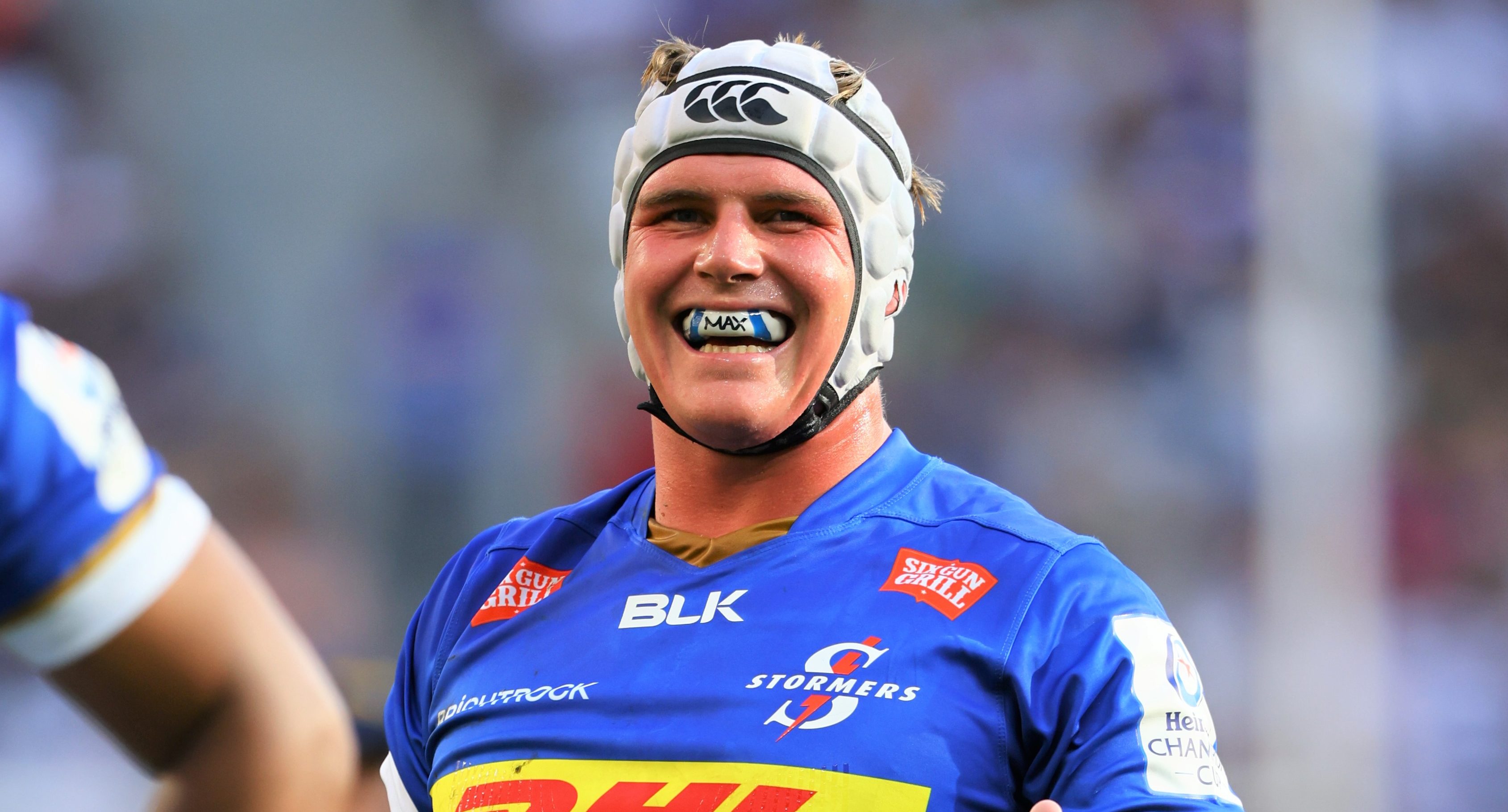 CAPE TOWN, SOUTH AFRICA - APRIL 01: Ernst van Rhyn of the DHL Stormers during the Heineken Champions Cup, round of 16 match between DHL Stormers and Harlequins at DHL Stadium on April 01, 2023 in Cape Town, South Africa. (Photo by EJ Langner/Gallo Images)