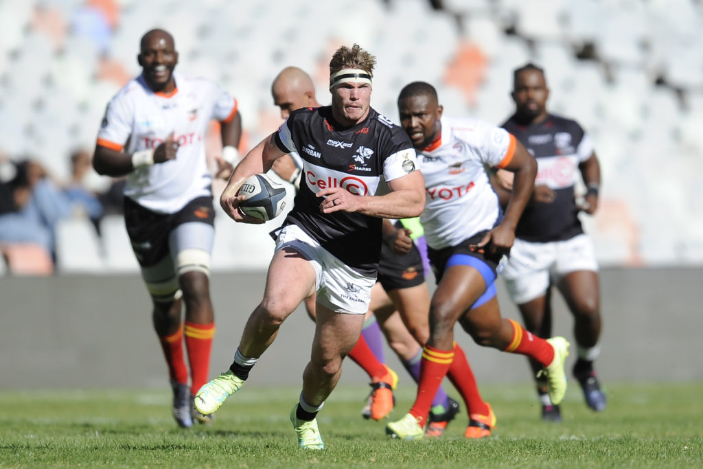James Venter (C) of the Cell C Sharks