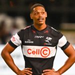 Nevaldo Fleurs of the Cell C Sharks during the 2023 Currie Cup match between the Sharks and Pumas held at Kings Park in Durban on 07 April 2023 ©Gerhard Duraan/BackpagePix