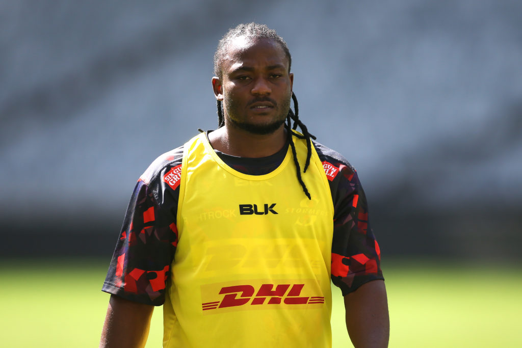 Seabelo Senatla of Stormers during the United Rugby Championship 2022/23 Stormers Captains Run held at Cape Town Stadium in Cape Town, South Africa on 14 April 2023