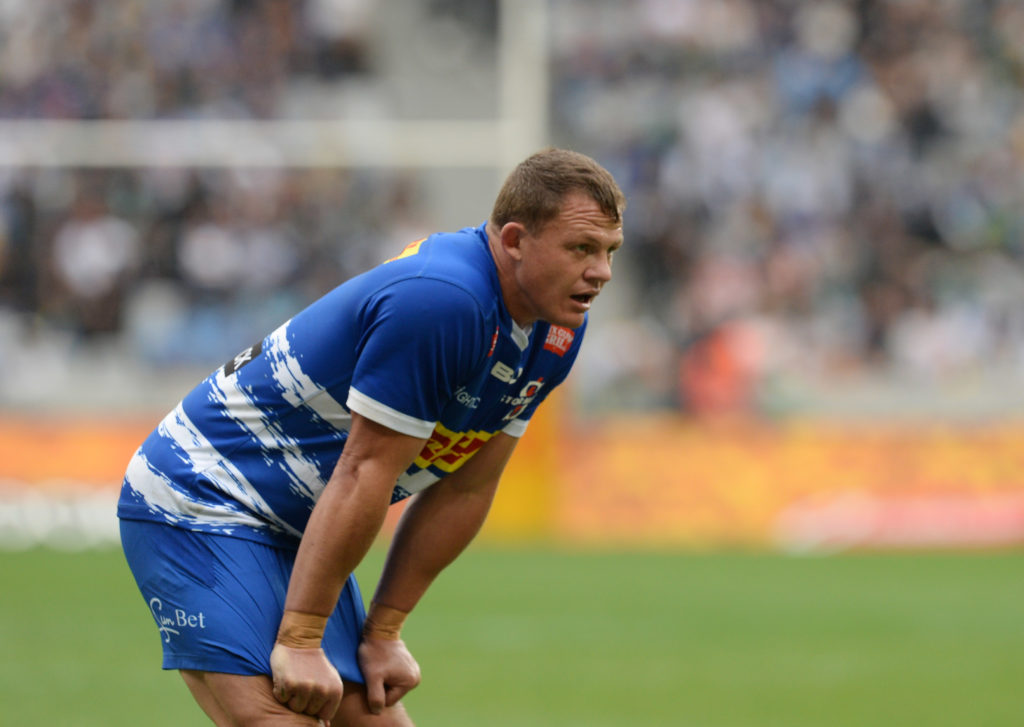 Deon Fourie of Stormers during the United Rugby Championship 2022/23 quarterfinal between the Stormers and Bulls at Cape Town Stadium on 6 May 2023